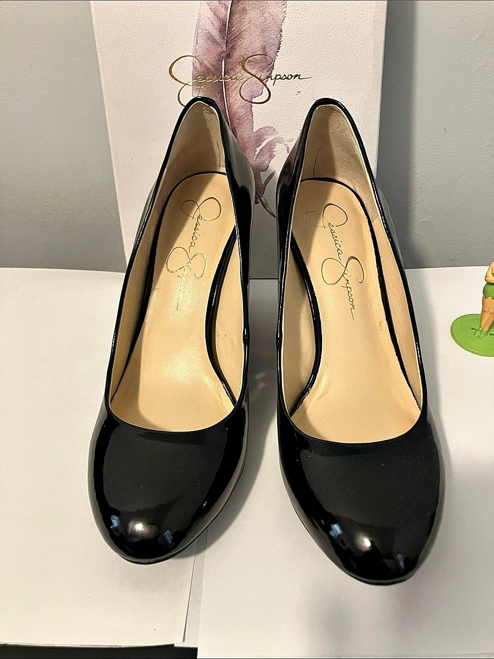 Jessica Simpson Sampson Wedge Pump Patent Wedge Pumps in Black Like New